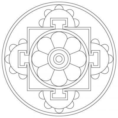 Simple-tibetan-mandala-coloring-page